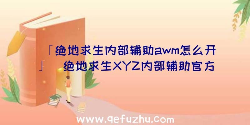 「绝地求生内部辅助awm怎么开」|绝地求生XYZ内部辅助官方网站